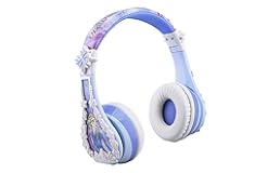 eKids Disney Frozen 2 Bluetooth Headphones with Microphone&comma; Volume Reduced to Protect Hearing&comma; Adjustable Wireless Headphones for School Home Travel&comma; for Fans of Anna and Elsa