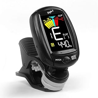 BELFORT® TuneMax kompaktes Clip-On Stimmgerät für alle Instrumente - Universal-Stimmgerät für Gitarre, Ukulele, Violine, B...