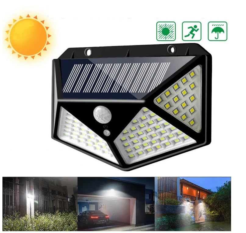 Faretto 100 led da Giardino Illuminazione Esterna con Sensore di Movimento (4)