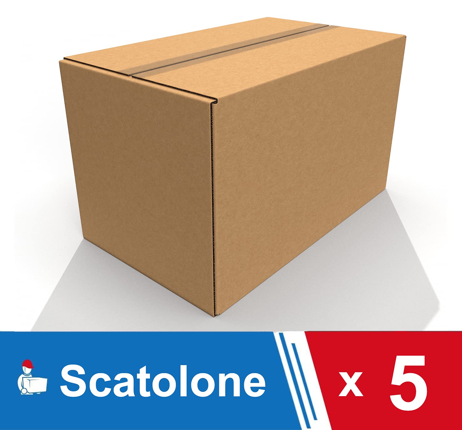 IMBALLAGGI 2000 - Scatole Trasloco a Onda Singola 50x30x30, Pack da 5 Scatole Cartone Resistenti e Durevoli, Scatoloni per Trasloco e Spedizioni - Cartoni per Traslochi, Imballaggio e Deposito