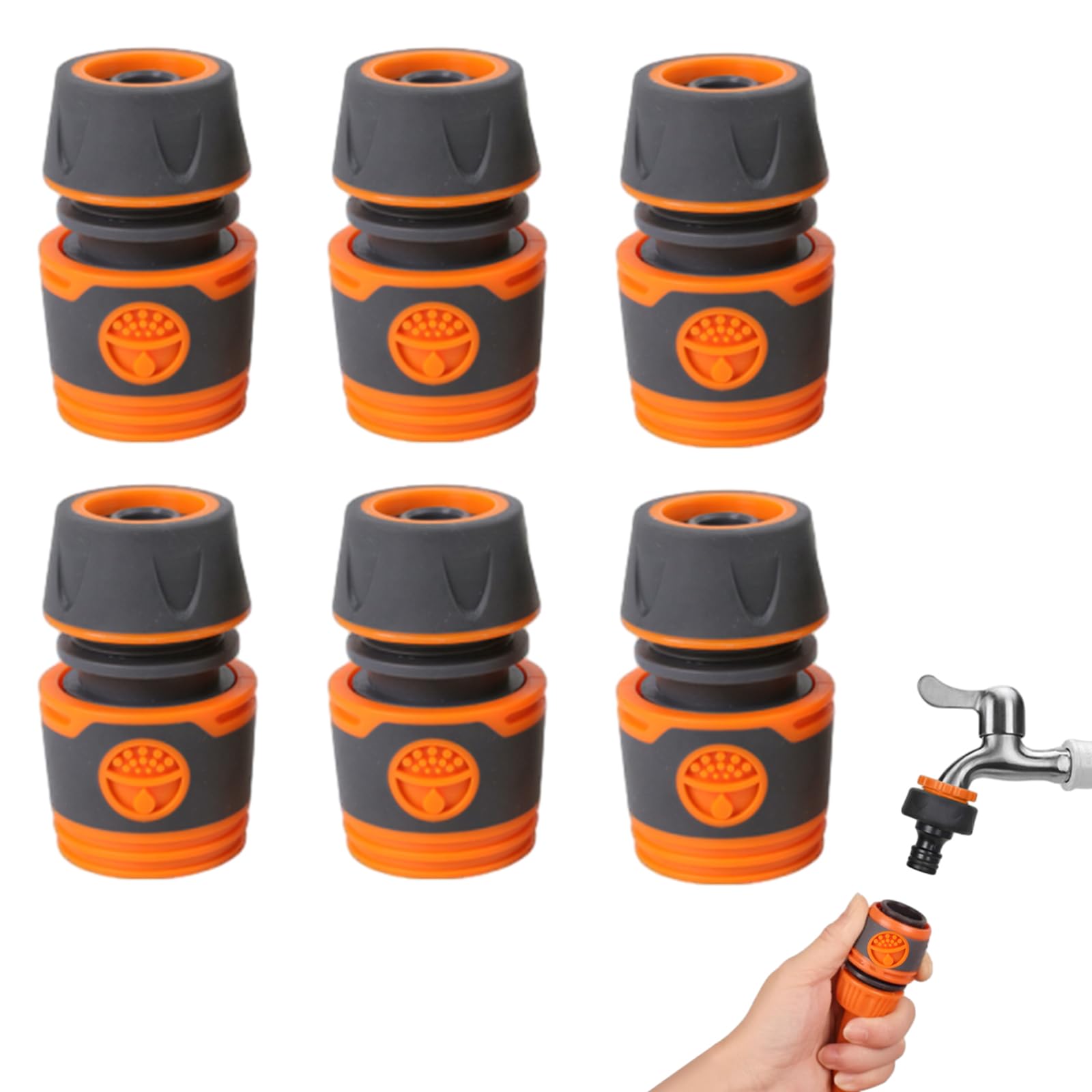 AERZETIX - Set di 2 Raccordi Giunzione in Plastica per Tubi da Giardino 1 1/4 con Diametro Interno ∅32 mm | Connettore per Irrigazione | Accessorio per Riparazione Tubo Acqua