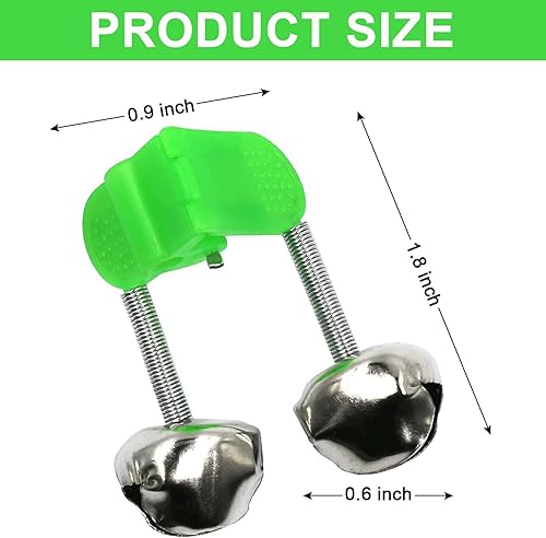 Miniatura 7 de Bass Set 10 Uds. Campanas de pesca de plástico Clips de alarma de caña de pescar con doble alerta Campanas de caña de pescar Campanas en el hielo