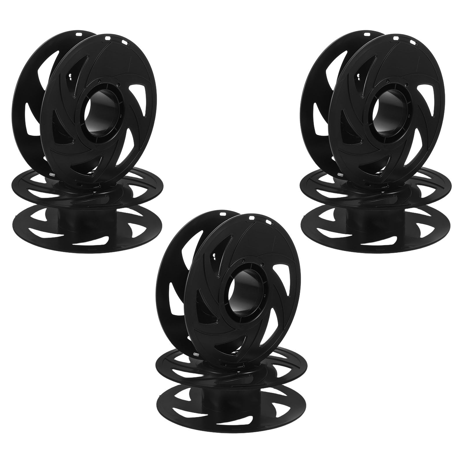 Bobina Riutilizzabile in Abs per Filamento di Stampante 3d, Set da 6 Pezzi, Design Ventilato per Gestione senza Grovigli, Compatibile Vari Filamenti, Indicata per Uso Tecnico
