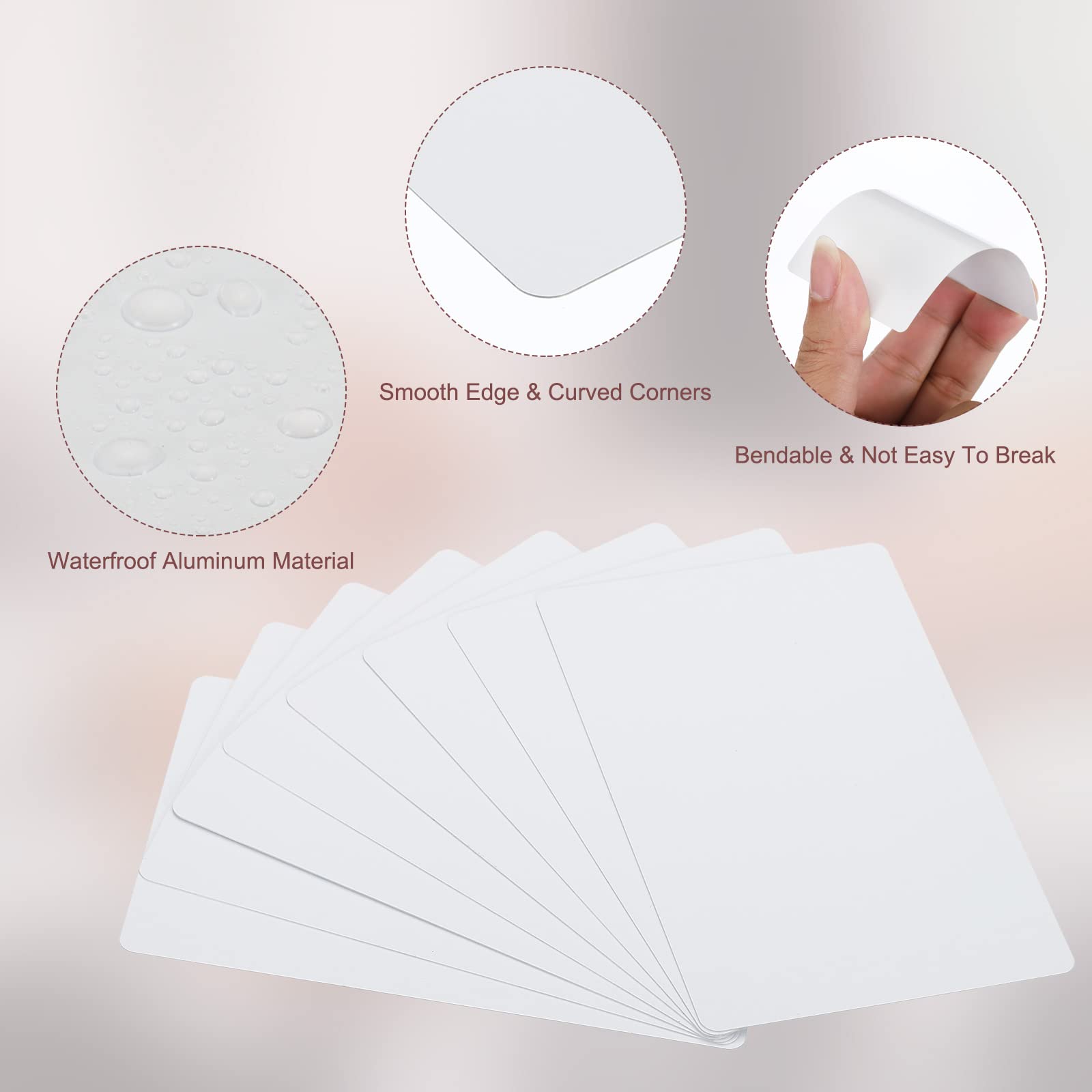 PATIKIL 200 Pack Sublimation Metal Business Cards Blank - Image 3