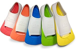 Flow Premium Rubber Short Blade Fins for Swim & lap training -...