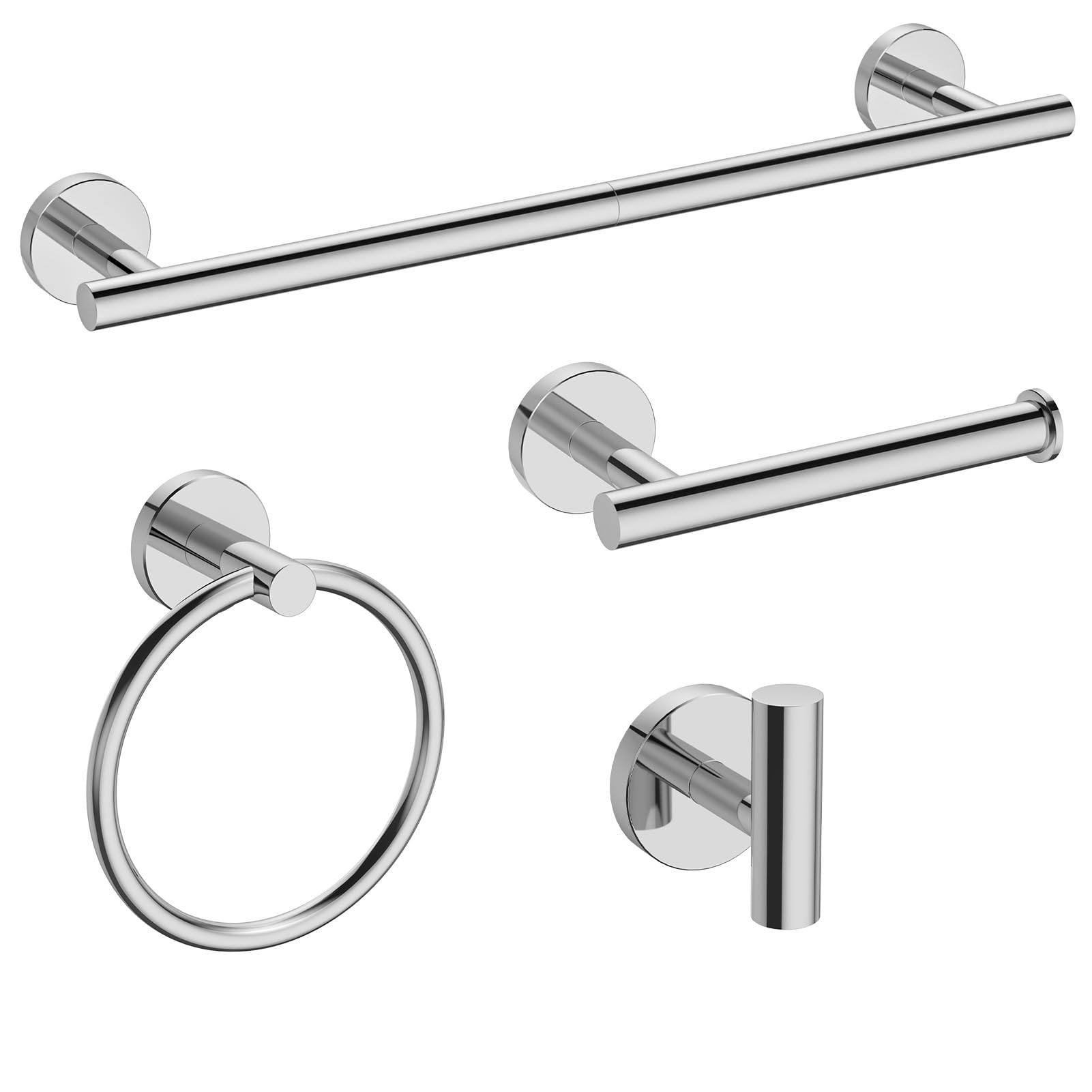 USHOWER Matte Black Bathroom Hardware Set - 8 Piece -15