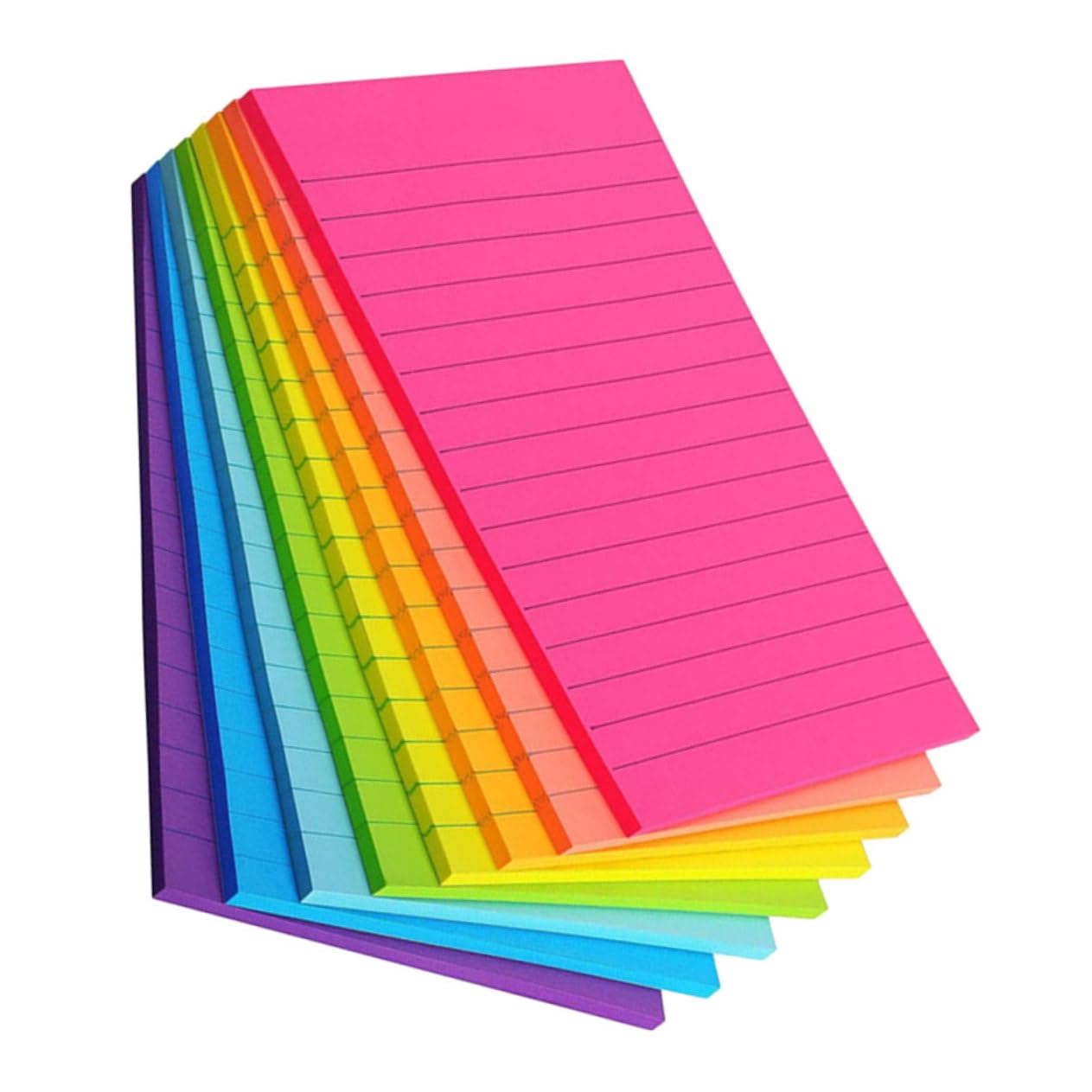 Operitacx 3 Ensembles Bloc-Notes Adhésifs Horizontaux Petits Blocs-Notes Papeterie Pastel Onglets Autocollants Multi-Usages Cahiers Petites Notes Lignées Notes Transparentes 8 pièces * 3