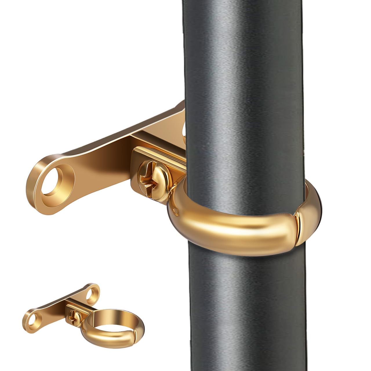VALICLUD Brass Pipe Clamp Strong Hold Cable Clip Wall Ceiling Mount Pipe Support Bracket for Home Office and Easy Installation with Stylish Design