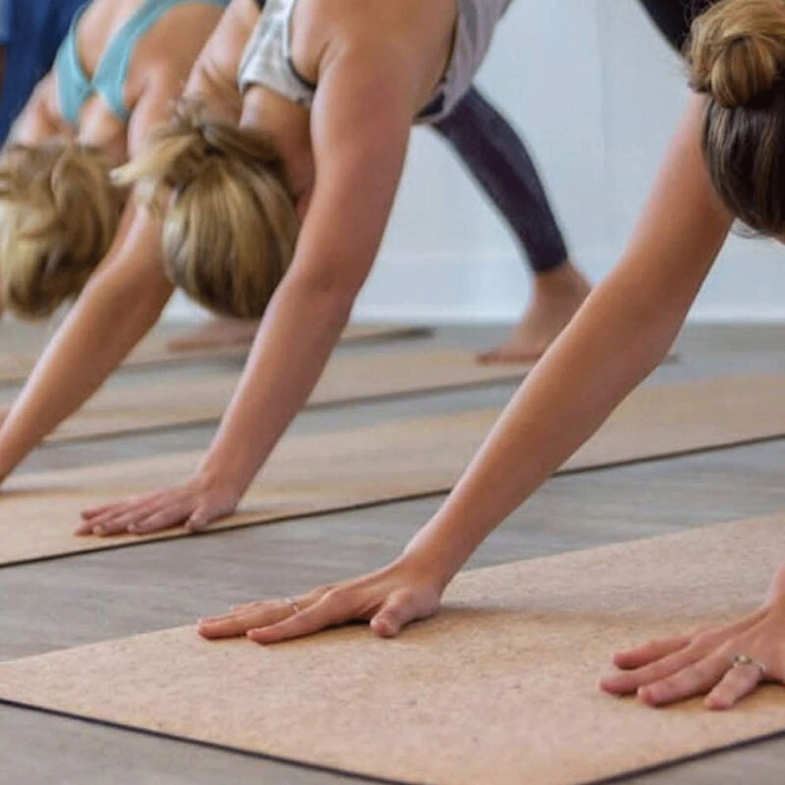 DieffematicYJD Esterilla Yoga Corcho natural TPE Mats de gimnasia de yoga Mats de gimnasio Pads de ejercicio que no se deslizan las alfombrillas de yoga absorben el sudor inodoro