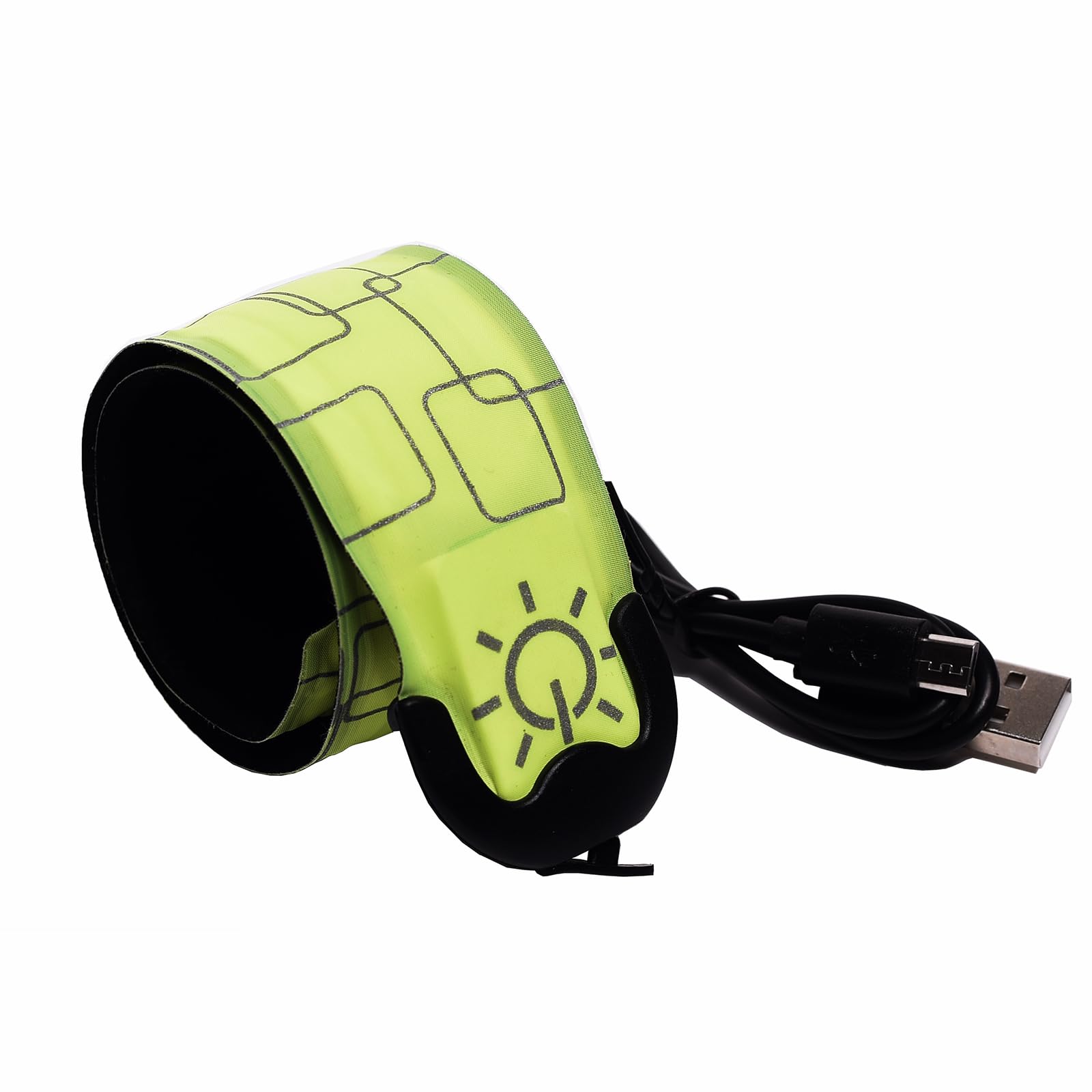 2 Bracelets LED Rechargeables Pour Course – Haute Visibilité, Ajustables, Légers, Batterie Incluse, Sécurité Nocturne
