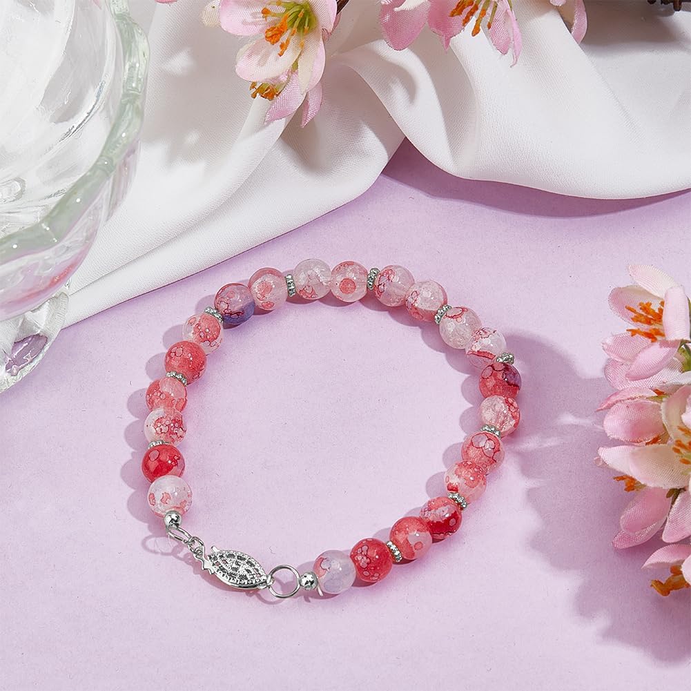 2 Pcs Brass Pearl Filigree Necklace Clasp, 15mm Platinum Plated Oval Filigree Fish Hook Clasp Horse Eye Jewelry Slide Clasps Bracelet Connectors for Necklace Bracelet Chain Jewelry Making - Image 4