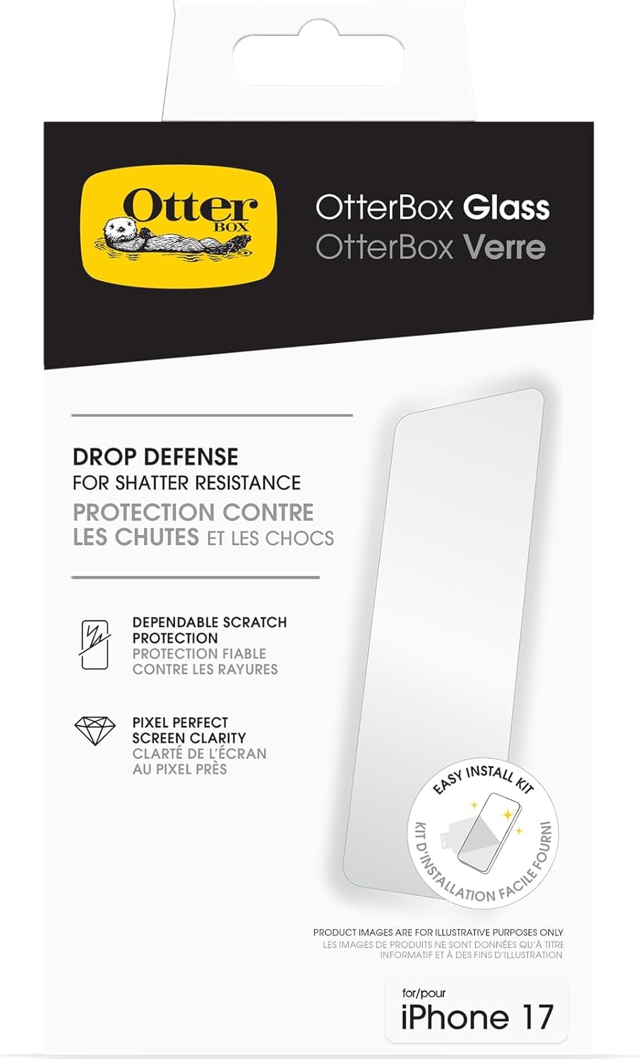 OtterBox Commuter Series MagSafe funda para iPhone 17, Testada 3x estándares Militares anticaídas, Azul + OtterBox Glass Protector de Pantalla de Cristal Templado para iPhone 17