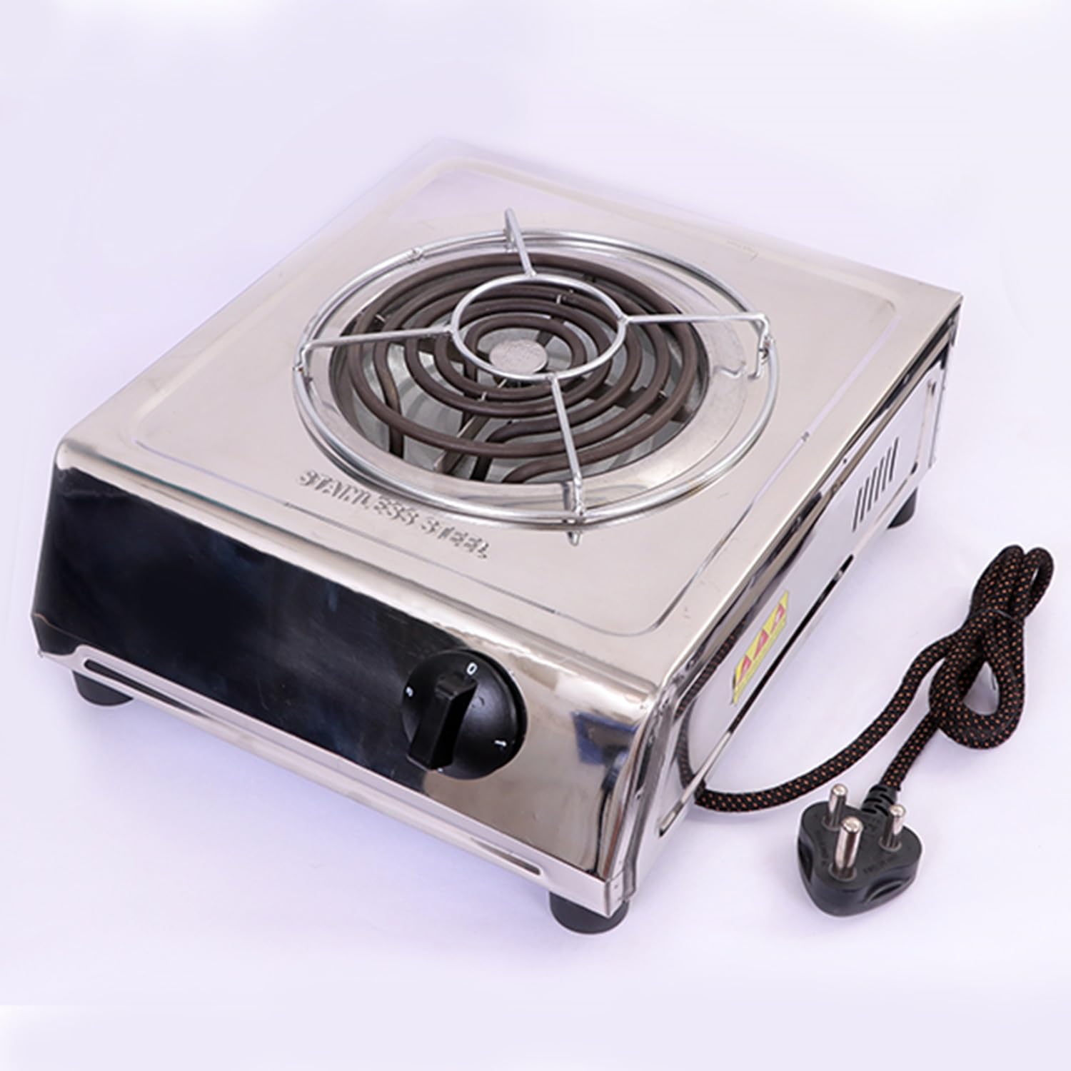 Electric G Hot Plate With Stand For Fast Cooking at Kitchen Restaurant Home Radiant Cooktop Heater 2000W (Silver)-image-4