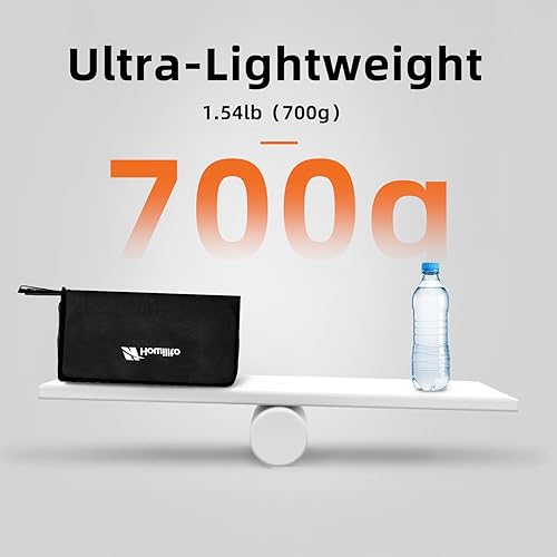 Miniatura 7 de Taburete de campamento, taburete plegable portátil de 16 pulgadas de alto con bolsa de transporte, silla ultraligera mejorada con asiento espacioso