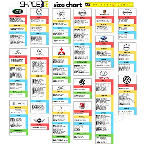 Shade-It Car Windshield Sun Shade Durable 210T Polyester Heat Block Uv Protection Sunshades - Sunlight Blocker Reflective Sun Visor Car Window Shade - Easy Storage Sunshade Car Accessories (Medium) #TOP5