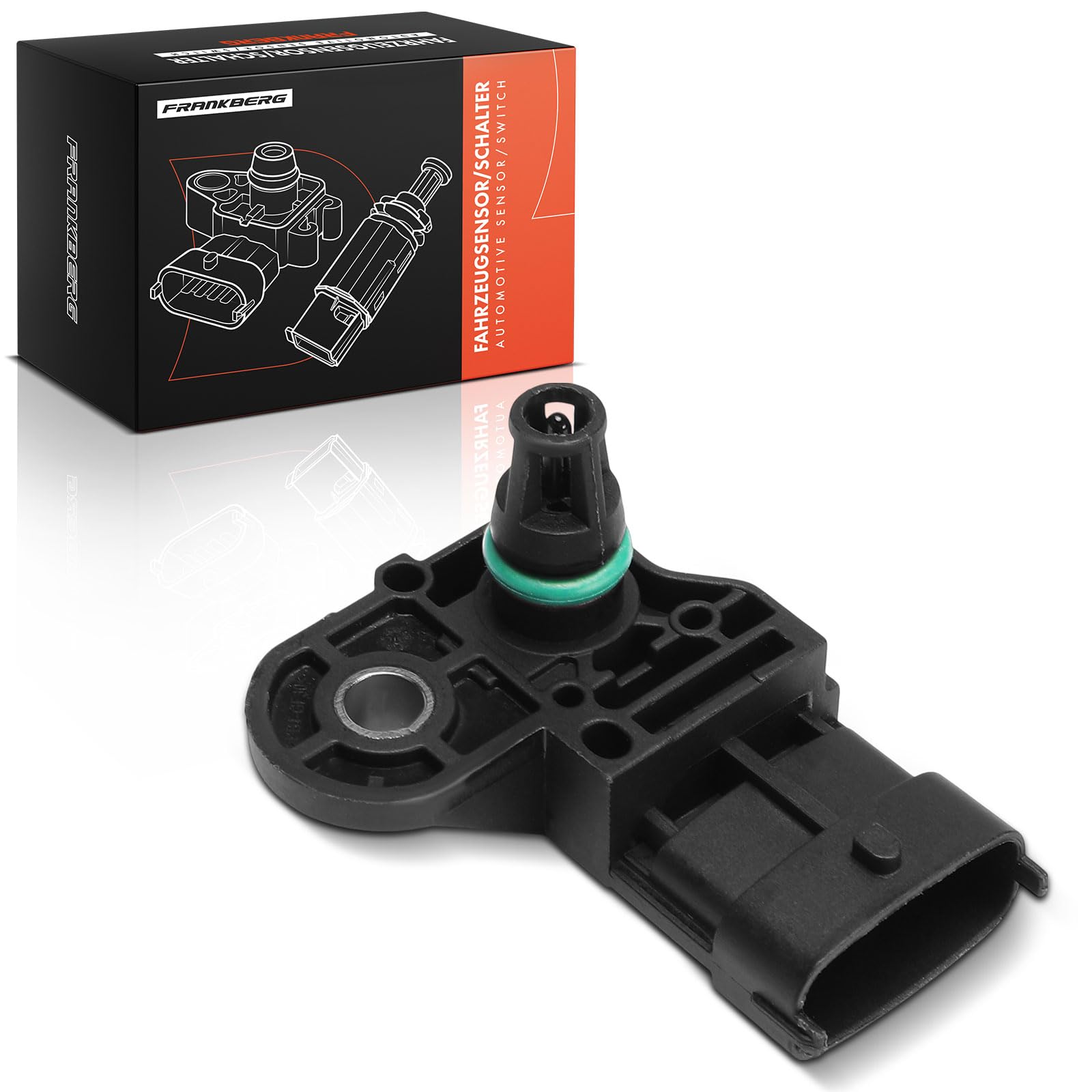 Frankberg Capteur de pression de suralimentation, capteur de pression du | Compatible avec: Pulsar Hatchback C13, Idée 350, Doblo Box/MPV 223, M.e.g.a.n.e IV Hatchback B9A/M/N