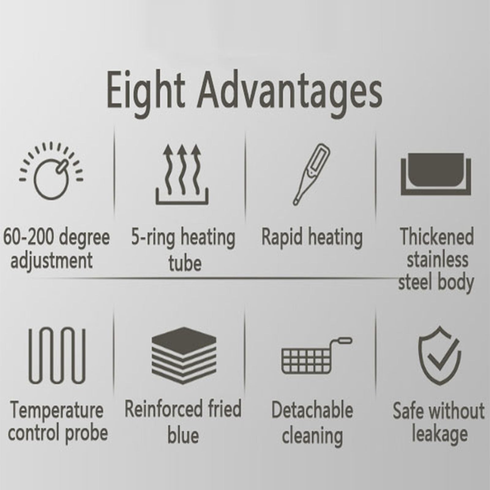 Friggitrice elettrica a Doppia Vasca in Acciaio Inox Friggitrice Commerciale, capacità 2 cestelli 10L X 2 Friggitrice elettrica da banco per Uso Domestico e per ristoranti