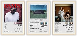 JINOS Kendrick Lamar Poster A Set of 3 Canvas Album Posters Decorative Painting Canvas Wall Posters Bedroom Decor Posters 16x24inch(40x60cm)-3pcs