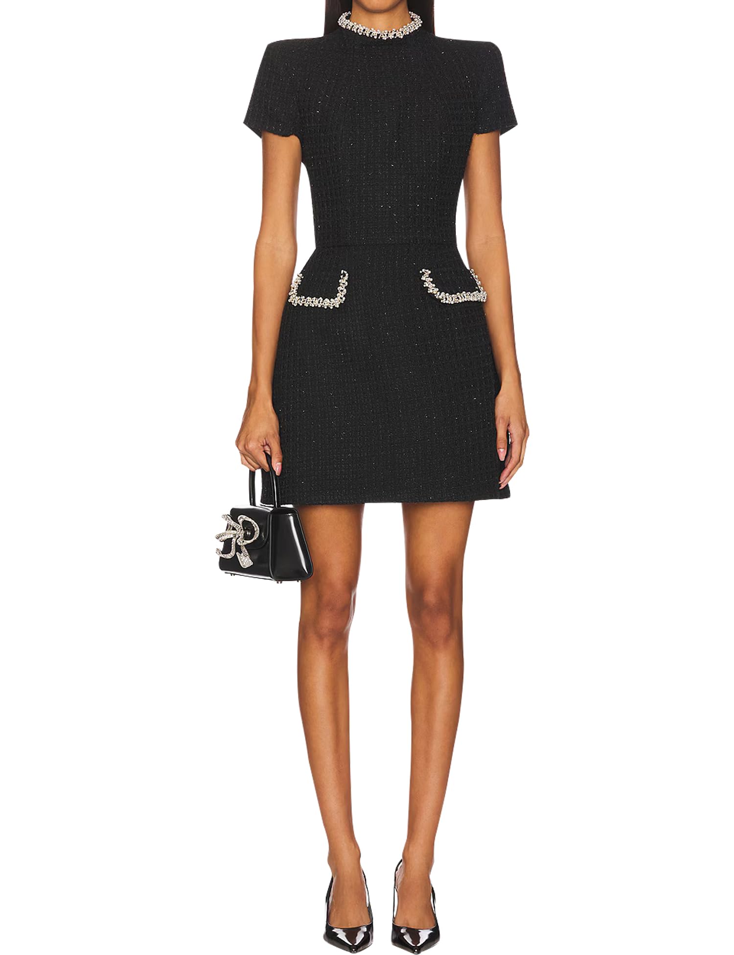LuFeng Womens Sexy Short Sleeve High Neck Pearls Mini Dress Party Clubwear Club Bodycon Short Dresses