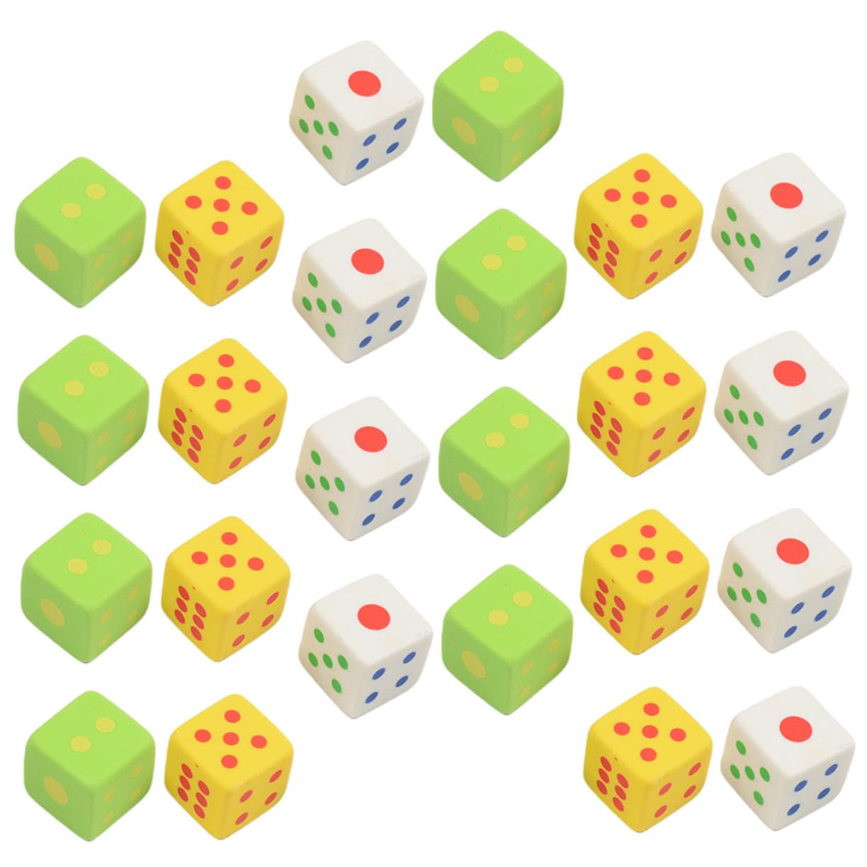 KONTONTY 18 Sets Dice Shaped Erasers Random Assorted Cartoon Rugby Design Erasers for Painting Decor School Supplies and Educational Tools Random Color