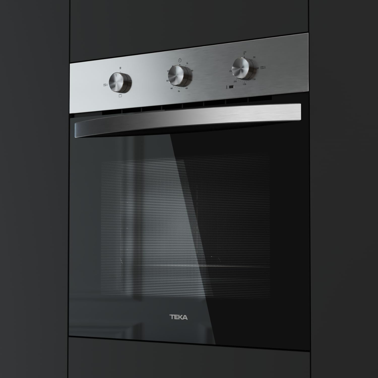 TEKA Horno Convencional 60cm Sistema HydroClean, ThermoSeal, Esmalte BrightClean, 3 Funciones Cocción, Bandeja Profunda, Modelo NEO HBB 5350 SS