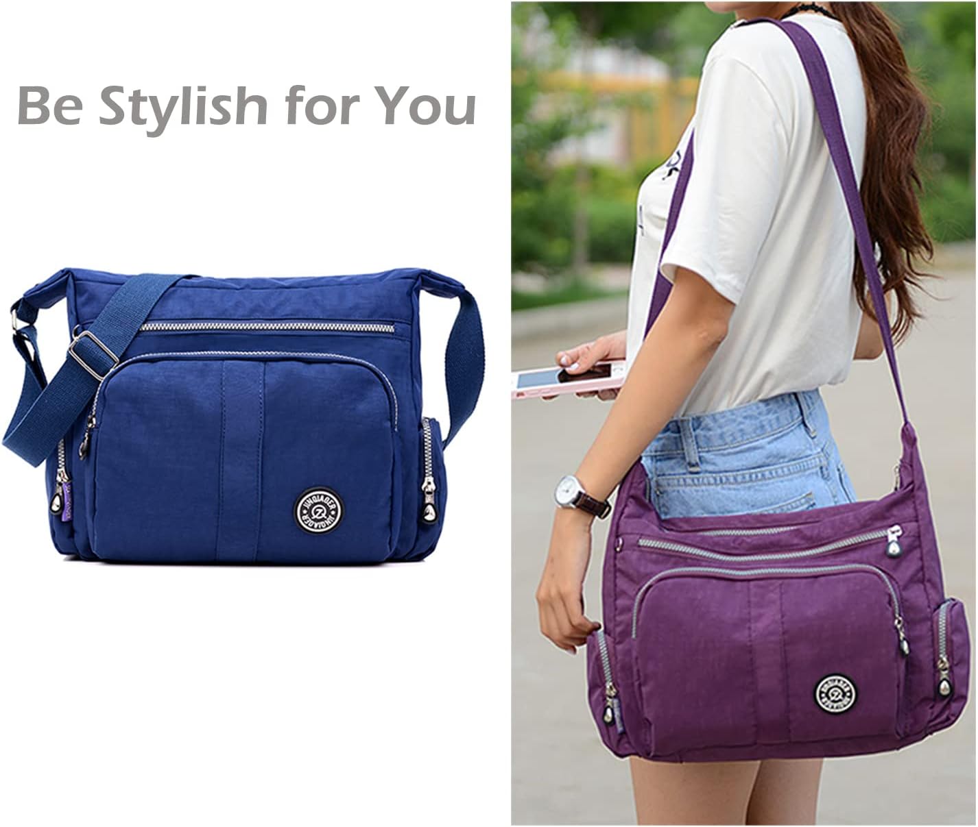 MeCooler Women Cross Body Bag Casual Shoulder Bag Sport Lightweight Fashion Messenger Bag for College Bookbag Waterproof Satchel Travel Side Bag - Image 3