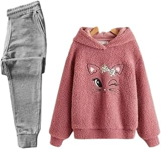 بيجامه فرو وبنطلوب ميلتون مقاس واحد، احمر، ياقة عالية