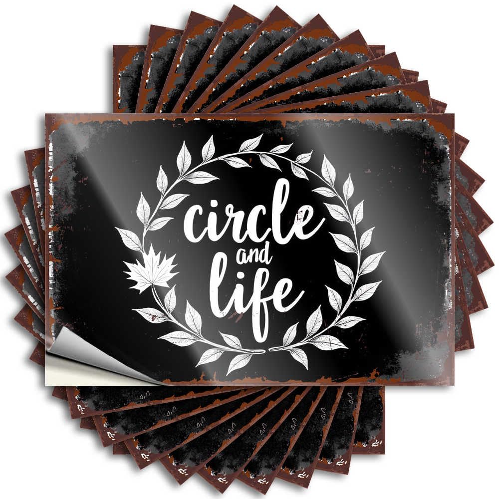 Teens Stuff Accent Tattoo - Circle of Life: Nature's Eternal Cycle Removable Decal Case Easy Peel for Girl(8X12CM)