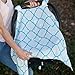 Maddie Moo Car Seat Canopy with Breathable, Muslin for Baby Seats, Blue and White Pattern