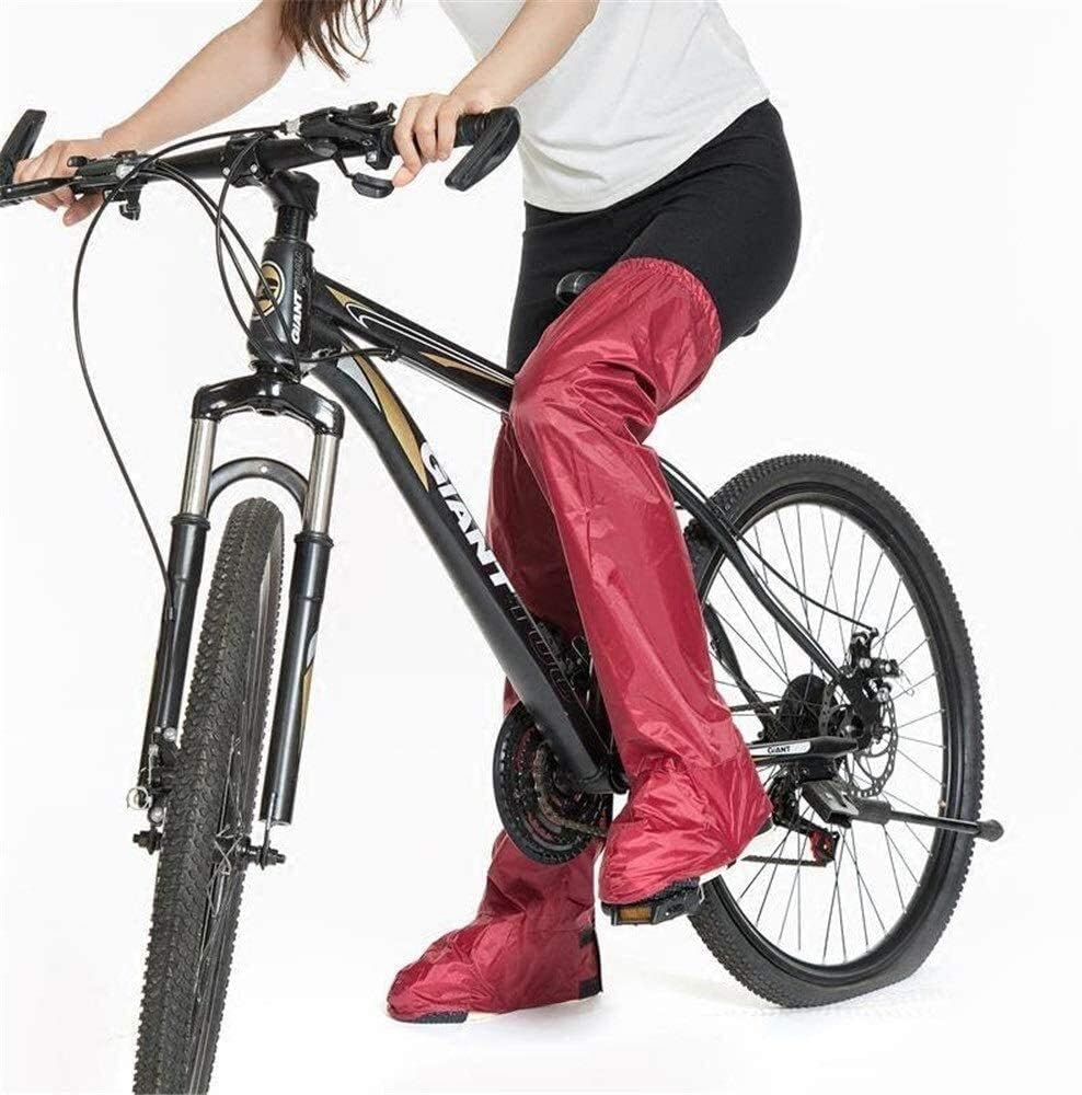 Silicone Waterproof Shoes Covers Waterproof Rain Pants Shoe Covers Motorcycle Bicycle Riding Half Body Shoe Covers Riding Equipment Gaiters (Color : B, Size : C(Large))