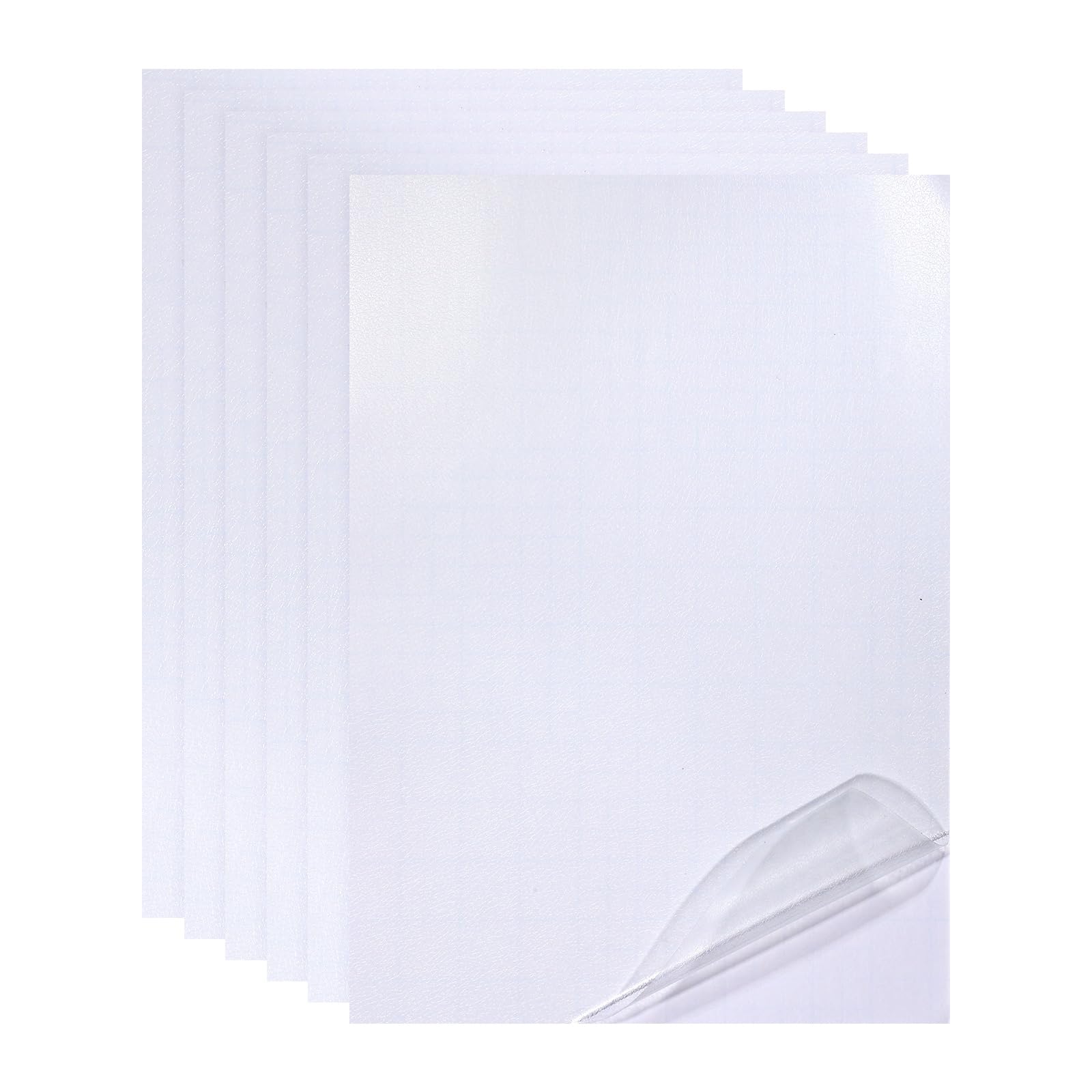 PATIKIL 12x8 Inch Holographic Laminate Sheets, 6Pcs Holographic Sticker Paper Transparent Vinyl Laminate Film A4 Waterproof Self Adhesive for Craft Books, Leather Pattern — image 1