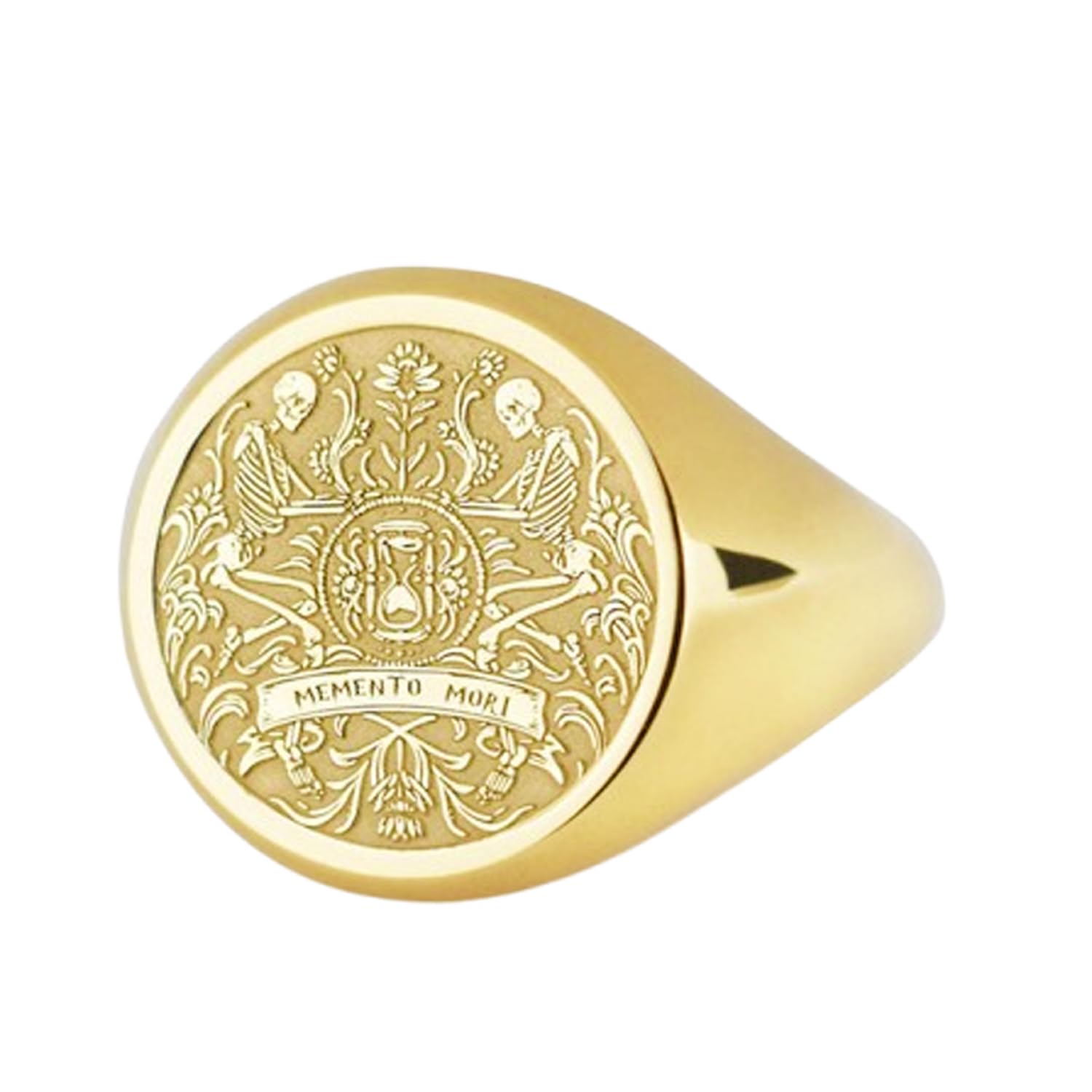 Bague Memento Mori argent 14 mm pour affirmer votre style unique