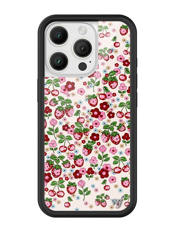 Image of Wildflower Cases - iPhone 16 Pro Compatible - Berry World | Impact-Certified 6.5 ft Drop Protection Case, Raised Protective Bumper, Cute Aesthetic Design, Women-Owned Small Business