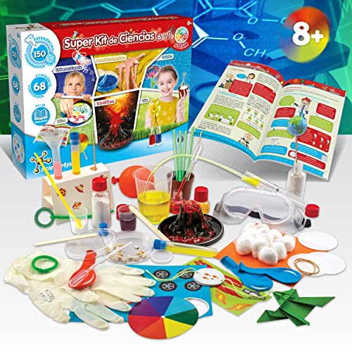 Miniatura 3 de Science4you Súper Kit de Ciencias 150 Experimentos para Niños 8+ Años, Juguetes Educativos Stem, Juegos de Ciencias, Manualidades y Regalos para Niñas y Niños 8 9 10 11 12+ Años