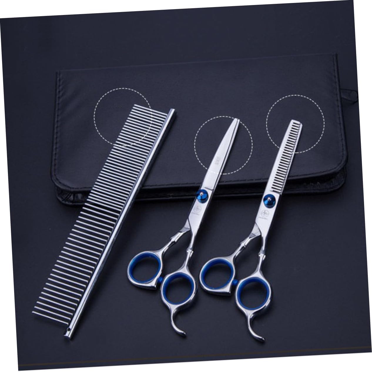 Pet Grooming Scissors Kit Thinning Cutting Tools for Dog Cat Lightweight Durable Animal Hairdressing Scissors Packaging