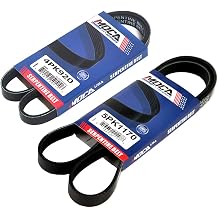 MOCA 5PK1170 4PK920 Serpentine Belt Professional V-Ribbed Fits 2001-2003 for Mazda Protege 2.0L l4 & 2002-2003 for Mazda Protege5 2.0L l4 Gas DOHC OEM Quality