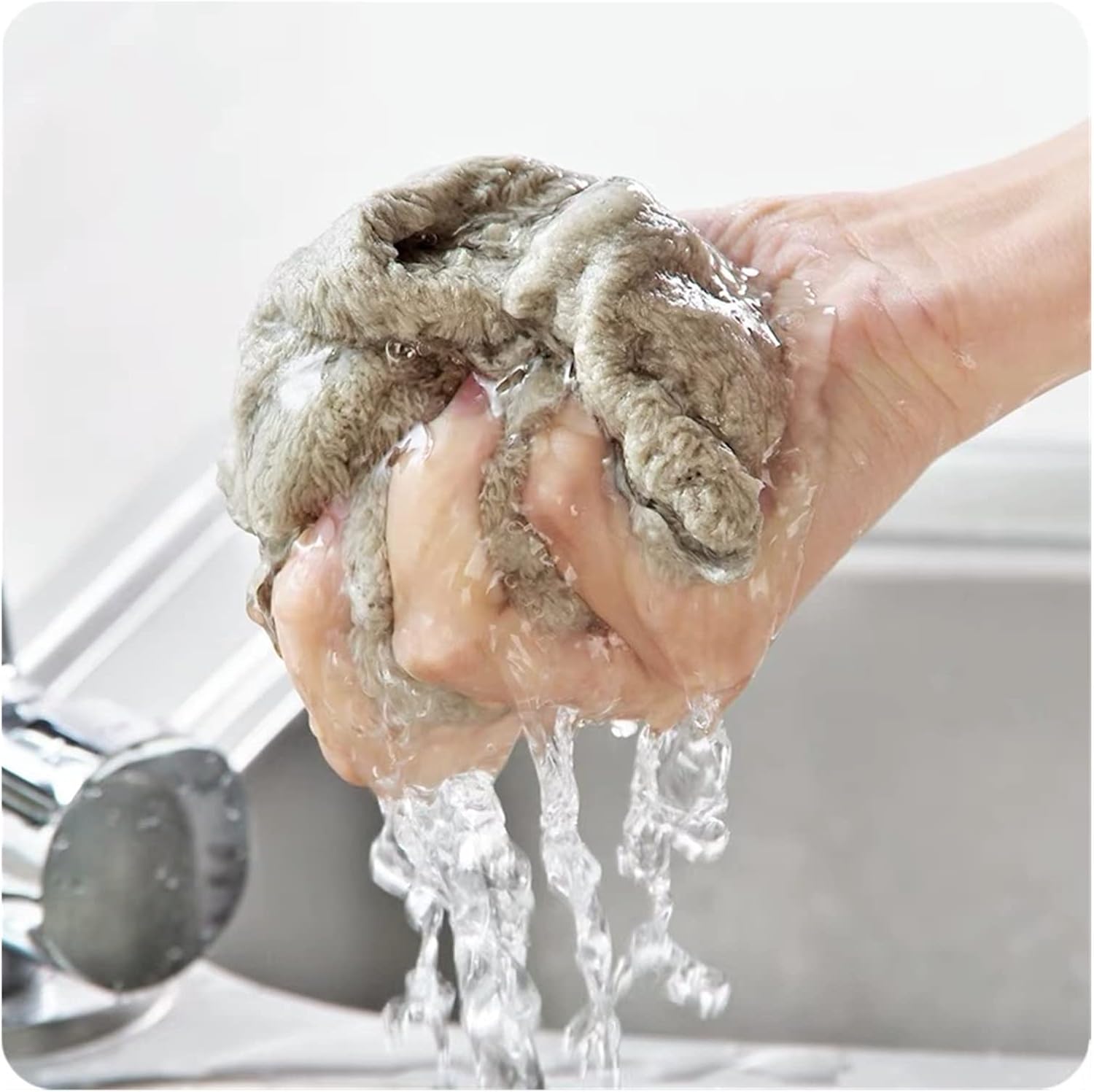 GATSUN 4PCS-家庭用拭き取りテーブルクロスキッチン特別吸収性毛髪洗剤皿タオル怠惰な家庭用清掃布