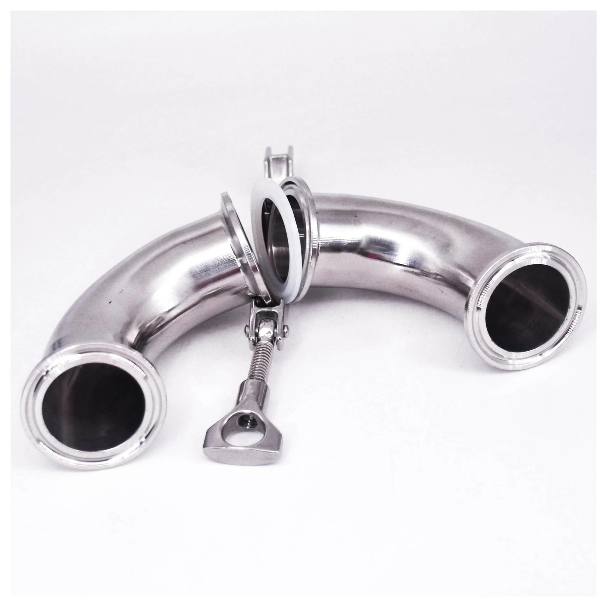 0,5" 1, 2" 2, 3" 3, 4" Tri Clamp 180 Winkel SUS304 316L Edelstahl Rohrverschraubung(SUS304,57mm OD K77.5mm)