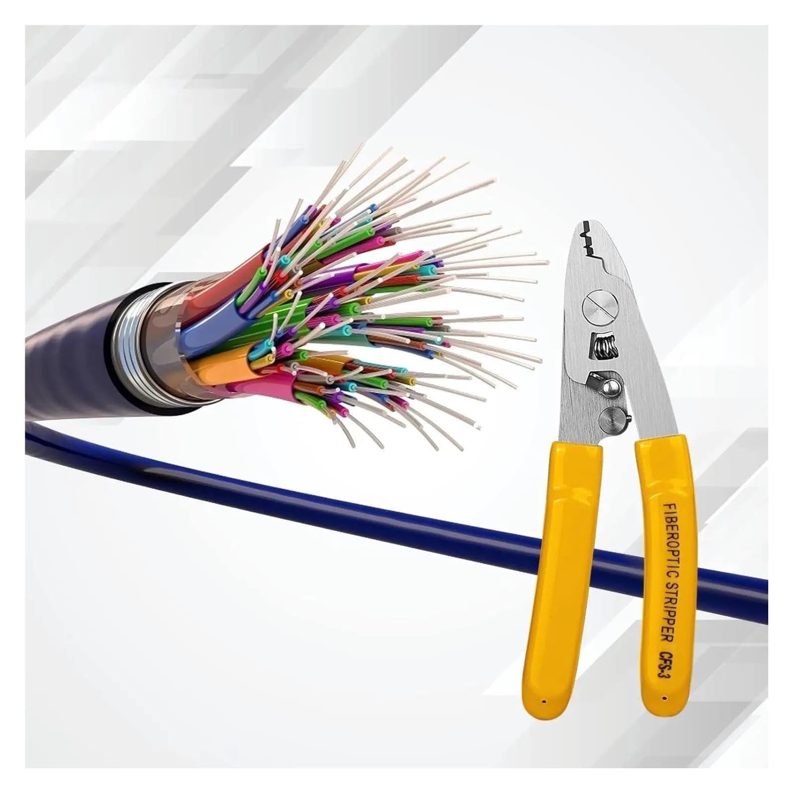 1 outil de dénudage de fibre optique en acier inoxydable.