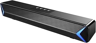Sound Bar Wired Wireless, Sound Bar for TV Bluetooth 5.0, Soundbar with Built-in Subwoofer, Speaker for TV, HDMI/Optical/Aux/USB Input,Surround Sound System for TV,Black The New