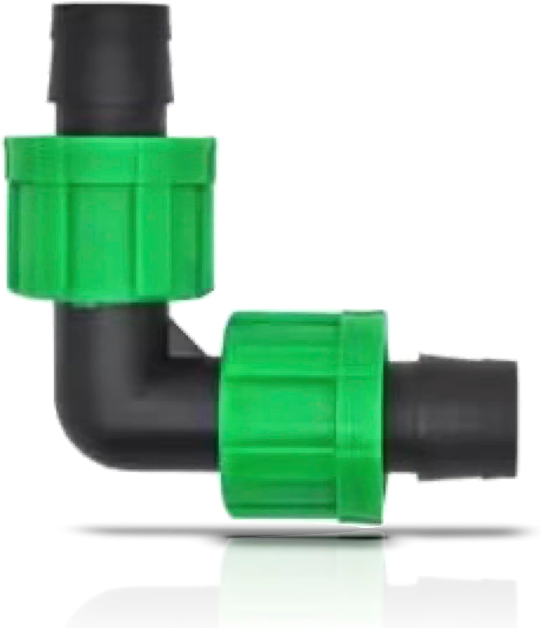 One Stop Outdoor (10-Pack) Drip Irrigation Elbow 1/2" Universal Perma Connector Barbed Locking Fitting - Fits All Brands 16-17mm Drip Tape AG Tubing (10, Elbow)
