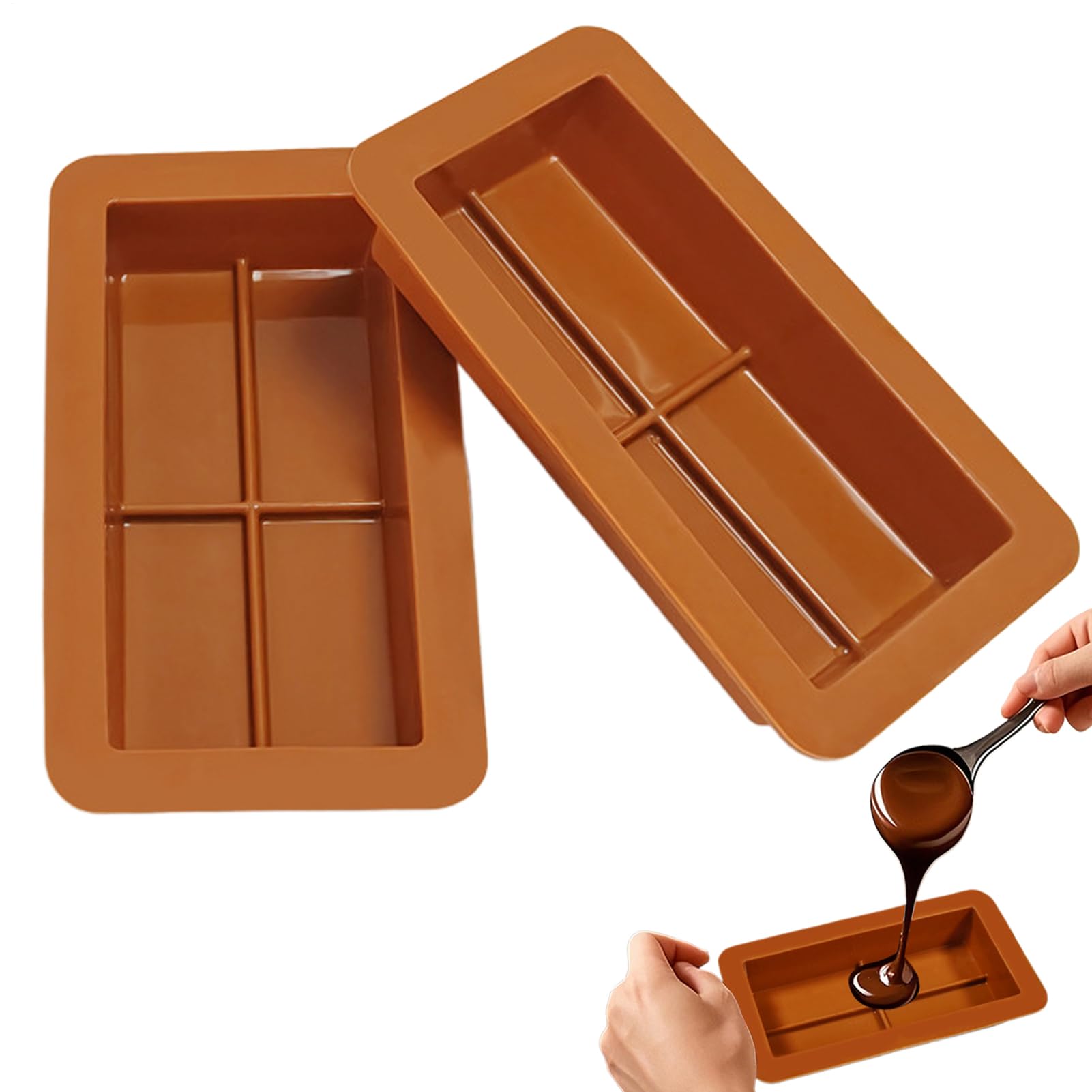 Cioccolato In Silicone 2 Pezzi Riutilizzabili Termoresistenti Antiaderenti | Forma Per Barrette Di Caramelle Per Preparare Dolci Festivi Dessert Pasticceria Cucina Domestica Fatti In Casa