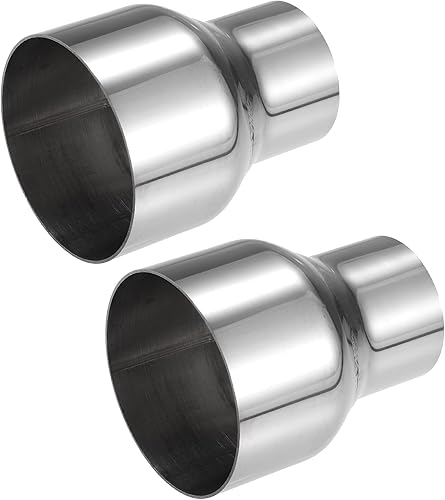 2 adaptadores de tubo de escape, reductor de conector de tubo de escape, 2 pulgadas de diámetro interior - 3 pulgadas, adaptador de escape universal