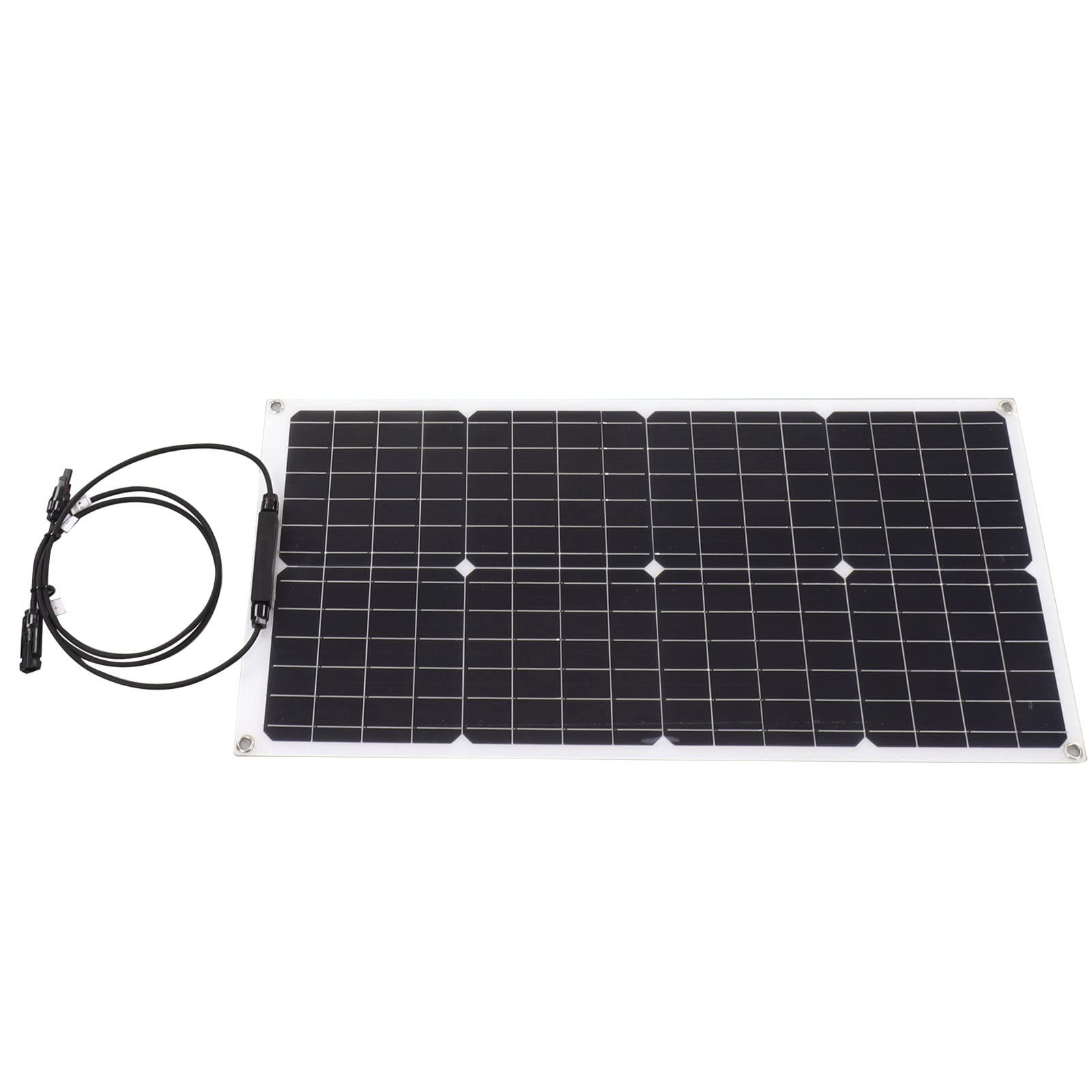 Fdit 50W Monokrystaliczny Zestaw Panelu Słonecznego IP65 Wodoodporny 18V z Regulatorem Ładowania 40A do Kampera, Kempingu, Awarii Zasilania, Podróży na Zewnątrz