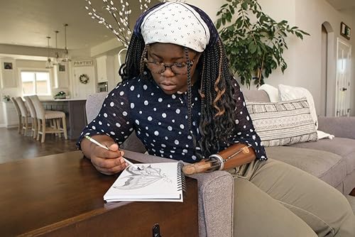 Miniatura 10 de UCreate Cuaderno de bocetos encuadernado en disco pesado 9 x 12 pulgadas color plateado 50 hojas