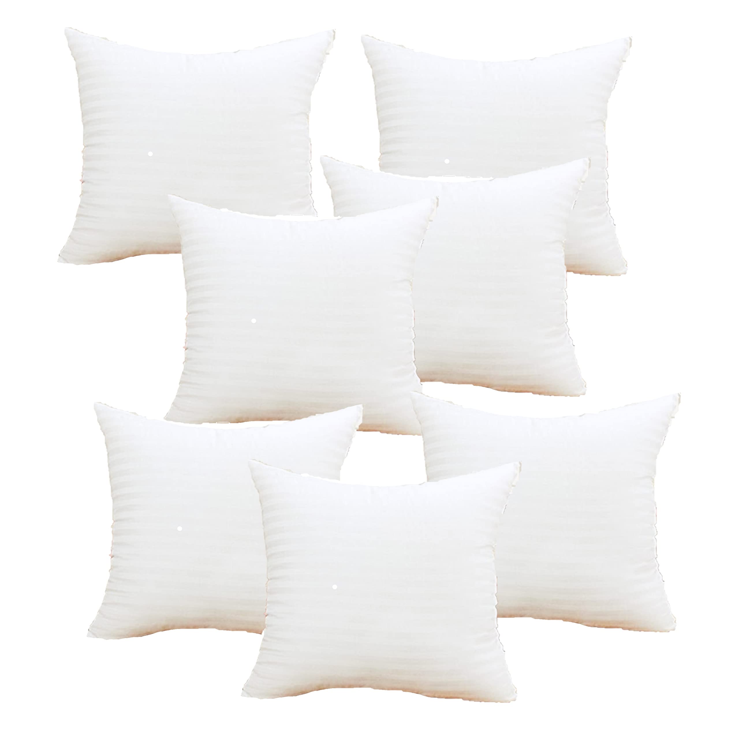 Buy GUFFAW Microfiber Premium Satin Stripped Cushion fillers for Sofa and  Bed 20X20 inches Pack of 7 Online at Low Prices in India - Amazon.in