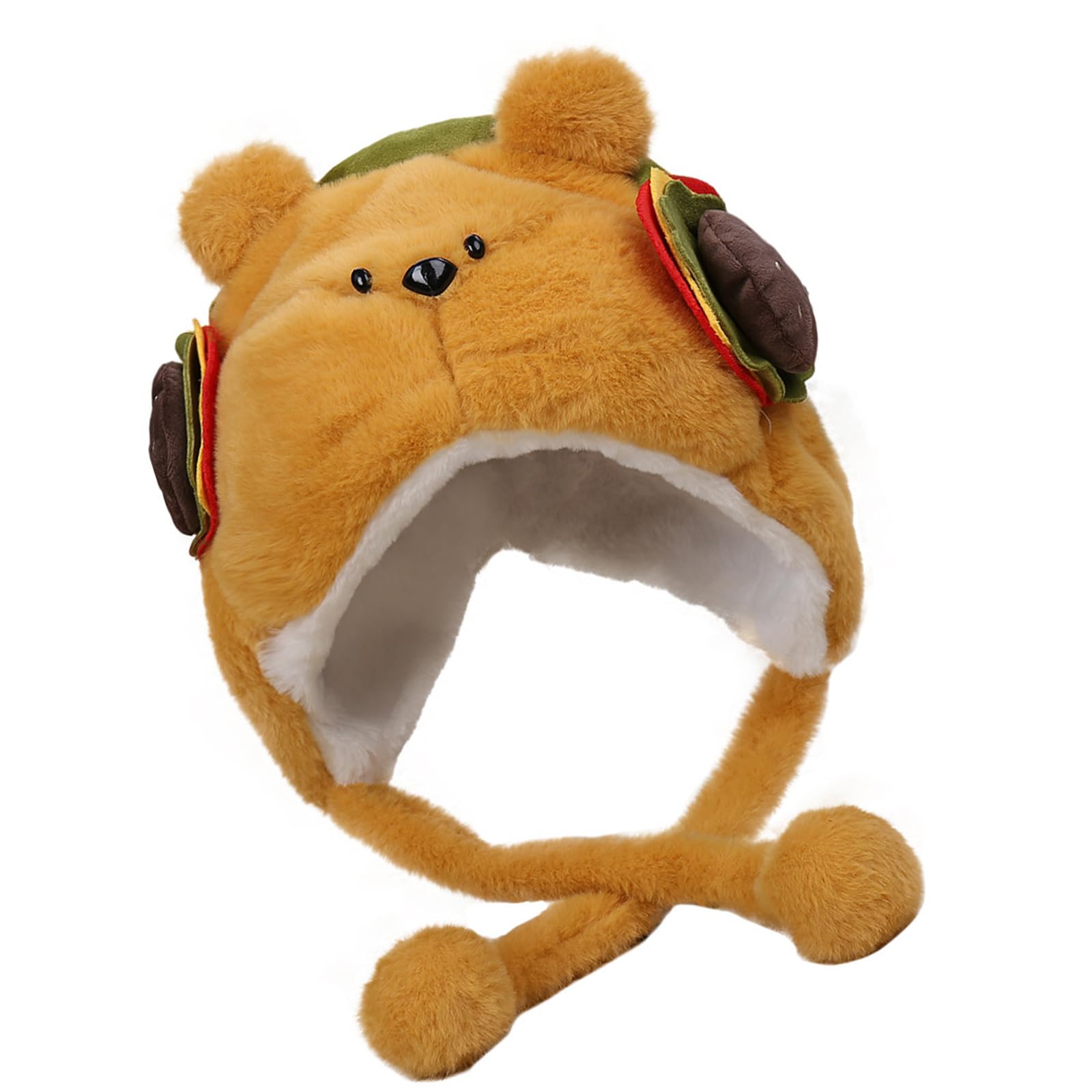 Bonnet trappeur d'hiver en peluche anti-froid avec protège-oreilles pour ski et outdoor