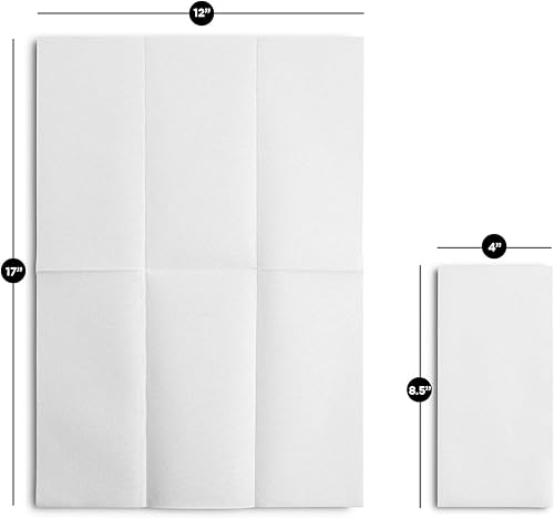 Miniatura 3 de BloominGoods Servilletas de baño desechables  Toallas de invitados con tacto de lino  Papel de seda de mano similar a la tela, blanco (50, 12 x 17