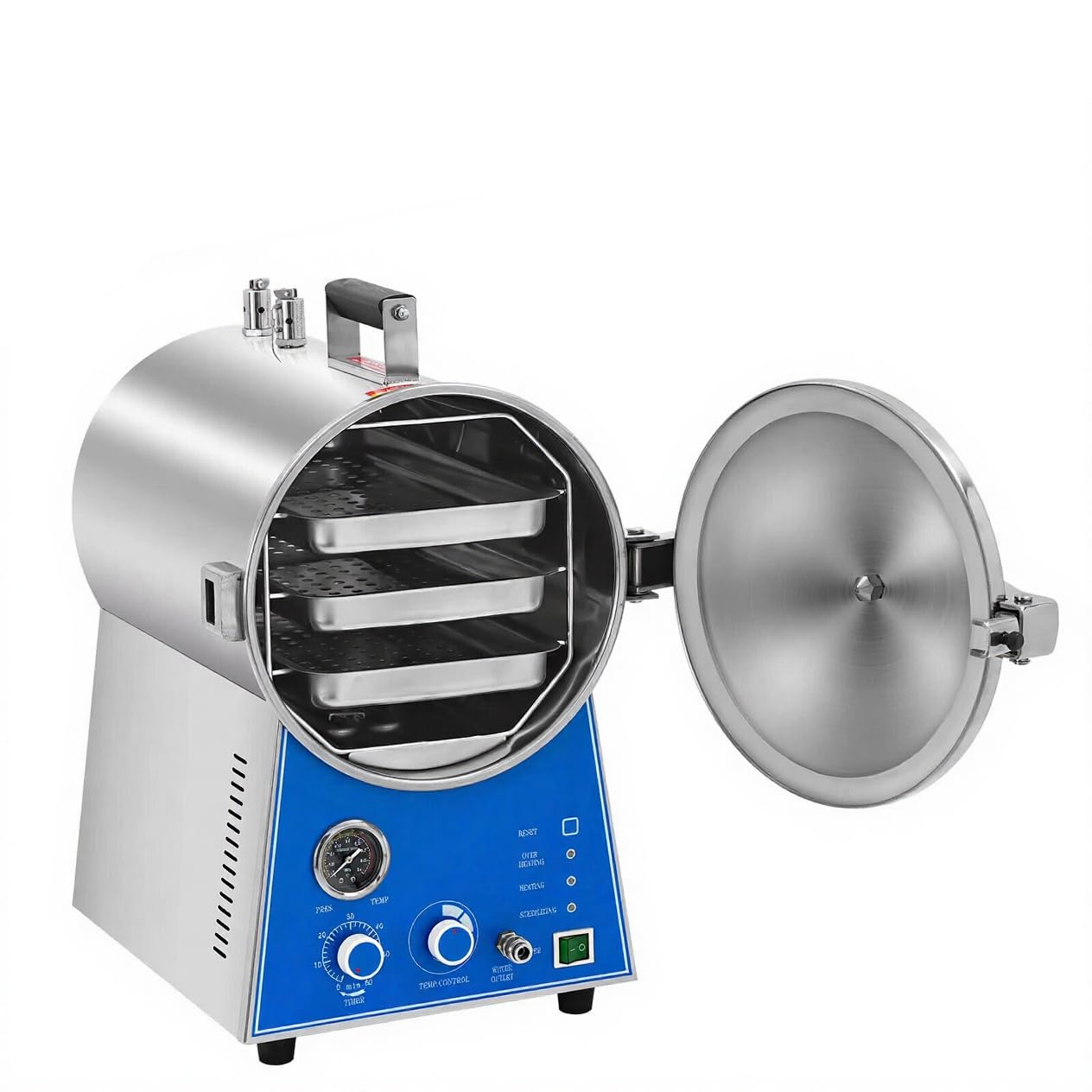 USA Stcok 24L Tabletop Steam Sterilizer Adjustable Temperature Timer Autoclave Sterilizer TM-T24J