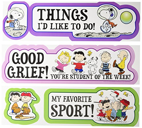 Eureka Peanuts Star of The Week Mini Bulletin Board Sets